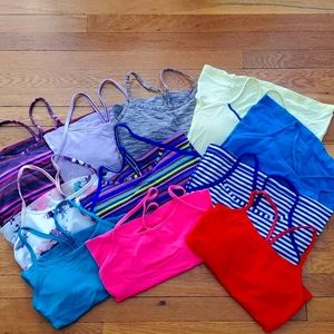 Set of 11 Lululemon Power Y tanks Size 4 multicolor
